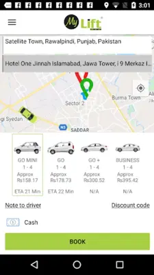 MyLift Cabs android App screenshot 1